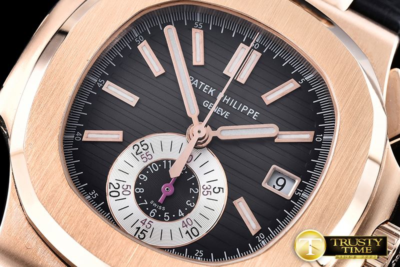 파텍필립 5980 Nautilis Chrono RG/LE Black BP A7750 -PP0202C