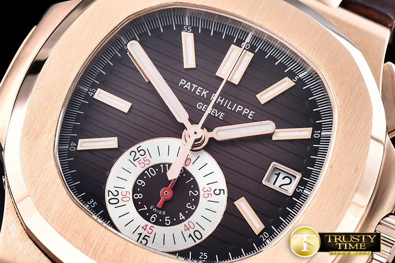 파텍필립 5980 Nautilis Chrono RG/LE Brown BP A7750 -PP0202D