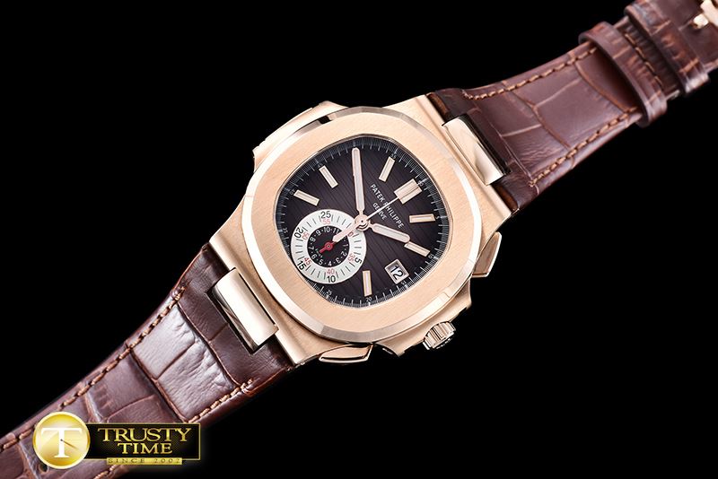 파텍필립 5980 Nautilis Chrono RG/LE Brown BP A7750 -PP0202D