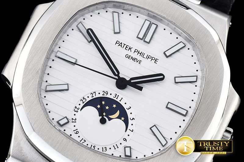 파텍필립 Nautilus MoonPhase SS/LE White MY9015 -PP0211B