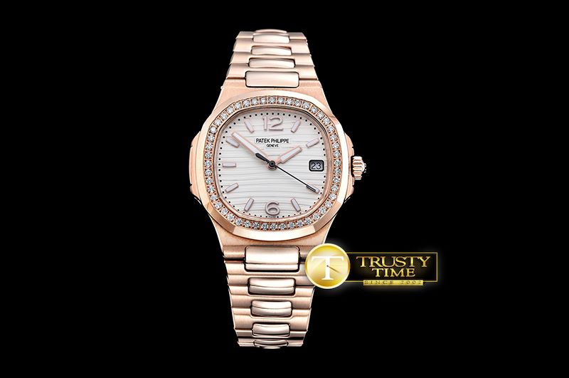 파텍필립 Nautilus 7010 Ladies RG/RG Diams WhiteSwiss Qtz -PP0216A