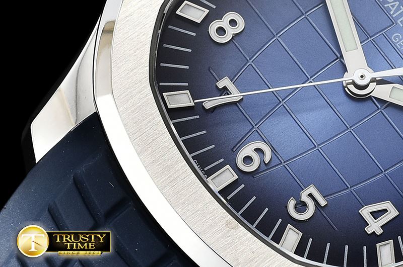 파텍필립 Aquanaut Ref.5168 42mm SS/RU Blue/Num PF Asia 2824 Mod -PP0288