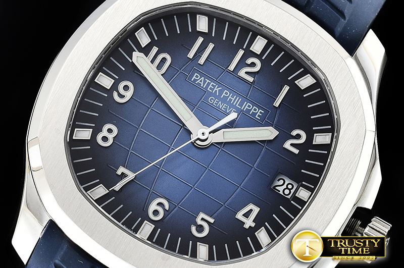 파텍필립 Aquanaut Ref.5168 42mm SS/RU Blue/Num PF Asia 2824 Mod -PP0288