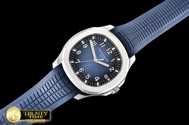 파텍필립 Aquanaut Ref.5168 42mm SS/RU Blue/Num PF Asia 2824 Mod -PP0288