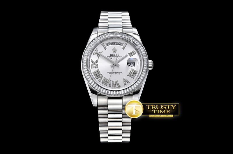 롤렉스 DayDate 41mm SS/SS Pres Silver Wht Roman Asia 3255 -R2DD0194C