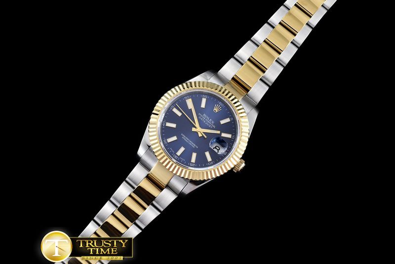롤렉스 SS/YG Oyster Blue Stk Asian 2813 -R2DJ0195G