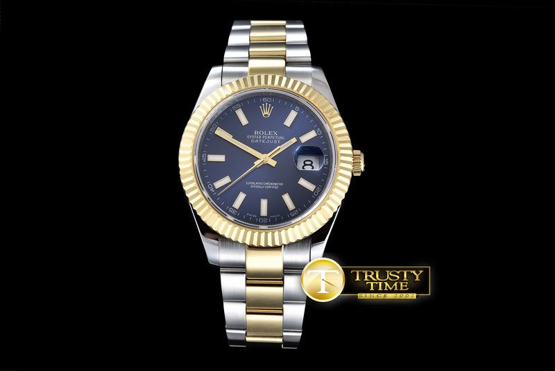 롤렉스 SS/YG Oyster Blue Stk Asian 2813 -R2DJ0195G