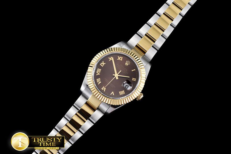 롤렉스 SS/YG Oyster Brown Roman Asian Eta 28362 -R2DJ0196H