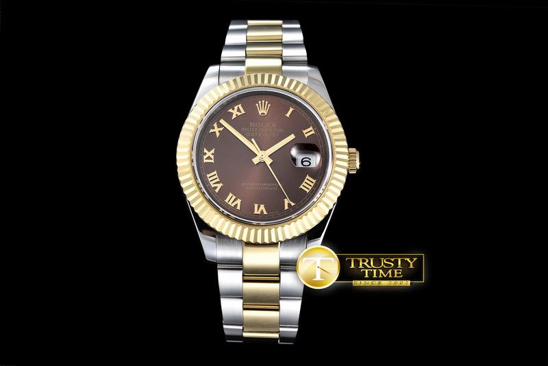 롤렉스 SS/YG Oyster Brown Roman Asian Eta 28362 -R2DJ0196H