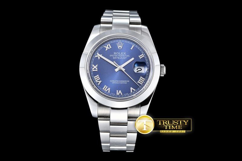롤렉스 DJ2 41mm SS/SS Blue Roman Oys Swiss Eta 2836/3135 -R2DJ0197