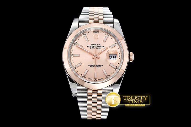 롤렉스 DJ2 41mm 18K Wrapped RG/SS Rose Noob A3235 Mod -R2DJ0200H