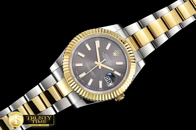 롤렉스 DJ2 41mm Oyst YG/SS Rhodium Grey Stk BP A3136 Mod -R2DJ0202E