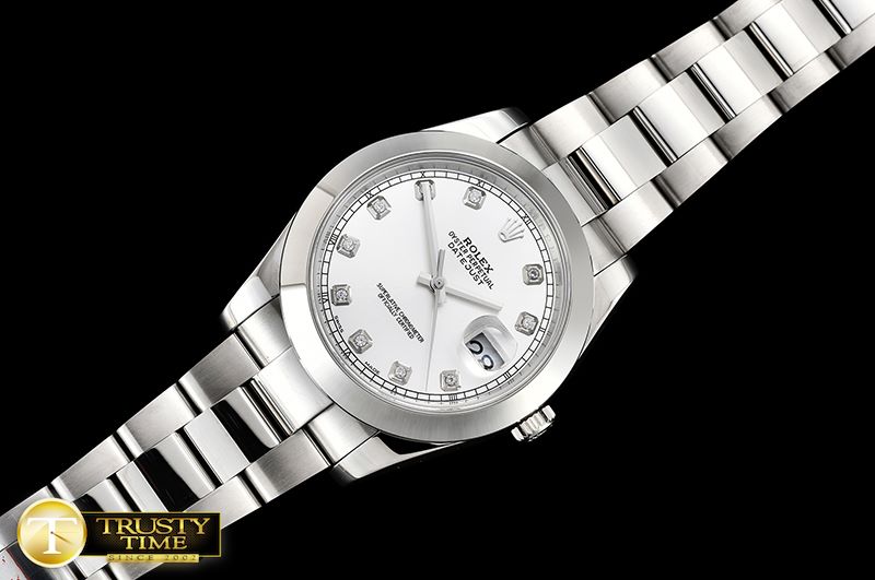 롤렉스 DJ2 41mm Oys Smt SS/SS Silv Wht Diams Noob A3235 Mod -R2DJ0224A