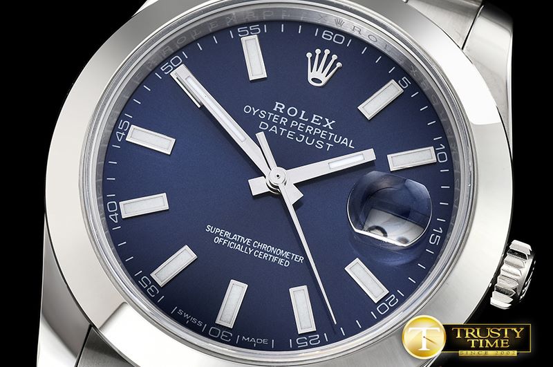 롤렉스 DJ2 41mm Oys Smt SS/SS Blue Stks Noob A3235 Mod -R2DJ0224D