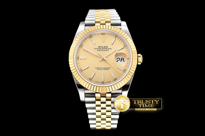 롤렉스 DJ2 41mm Jub Flt Wrap YG/SS Gold Stick BP Swiss 2836 -R2DJ0225D
