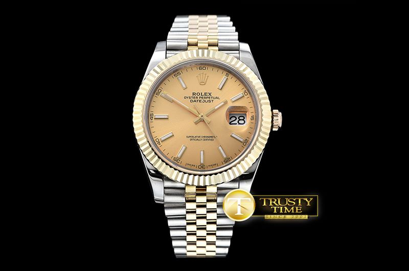 롤렉스 DJ2 41mm Jub Flt Wrap YG/SS Gold Stick BP Asia 2836 -R2DJ0226D