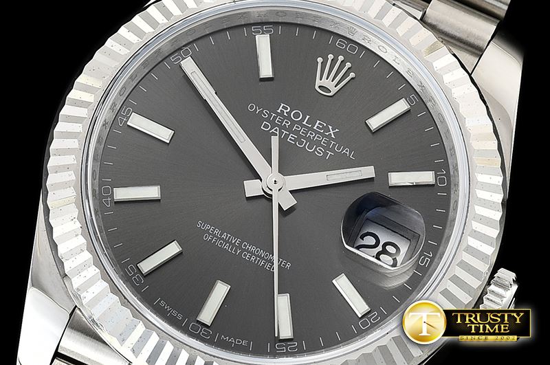 롤렉스 Datejust 2 41mm Jub Flt SS/SS Grey Sticks Asia 3235 -R2DJ0230A
