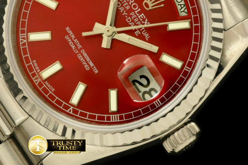 롤렉스 DayDate Fluted Burgundy SS/SS Asian 2813 28800 -RDD0180C