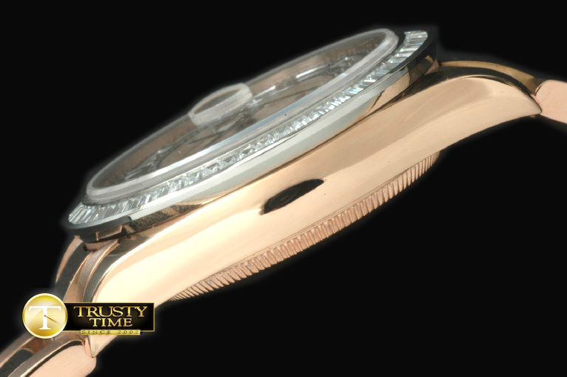 롤렉스 2014 RGold/Oyster MGold Wavy Grid Asian Clone 2836 -RDD0187B