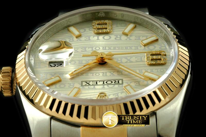 롤렉스 SS/YG TT Champagne Asian 2813Real Diamonds -RDJ0204A