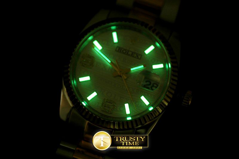 롤렉스 SS/YG TT Champagne Swiss Eta 2836/3135Real Diamond -RDJ0204C