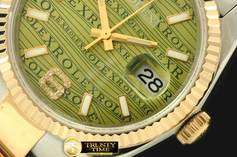 롤렉스 SS/YG TT Khaki Asian Eta 2836/3135Real Diamond -RDJ0206B