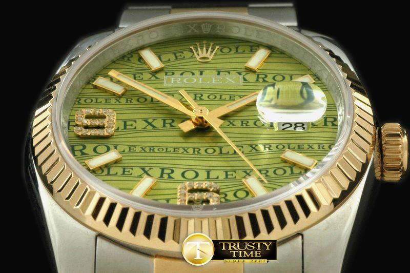 롤렉스 SS/YG TT Khaki Asian Eta 2836/3135Real Diamond -RDJ0206B