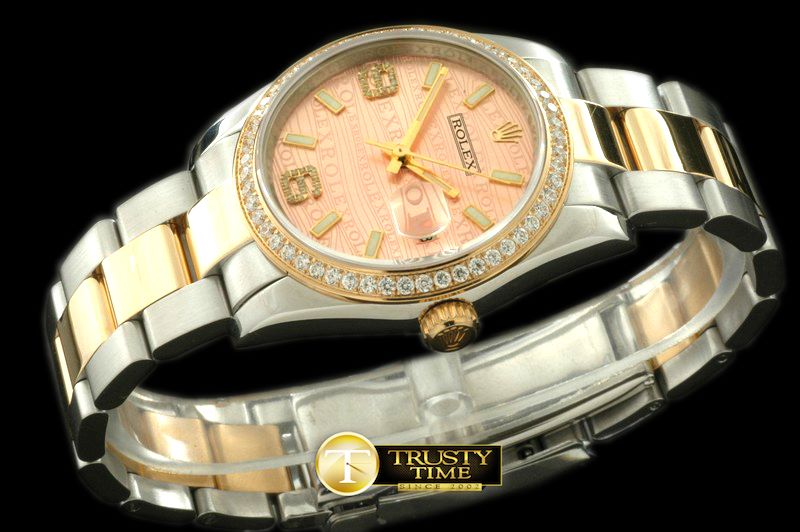 롤렉스 SS/YG TT Salmon Asian Eta 2836/3135Real Diamond -RDJ0210B