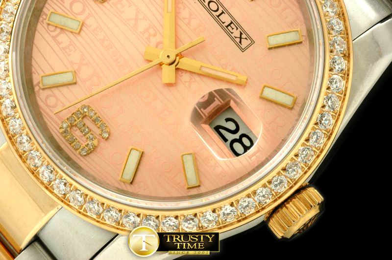 롤렉스 SS/YG TT Salmon Asian Eta 2836/3135Real Diamond -RDJ0210B