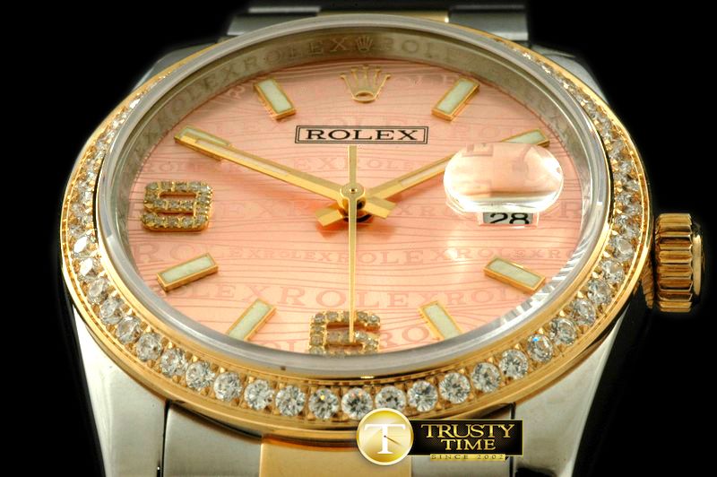 롤렉스 SS/YG TT Salmon Asian Eta 2836/3135Real Diamond -RDJ0210B