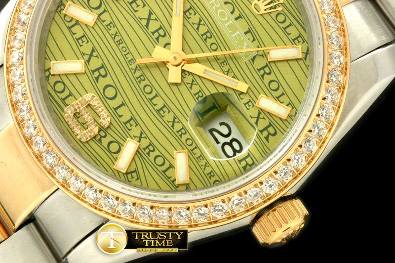 롤렉스 SS/YG TT Khaki Swiss Eta 2836/3135Real Diamond -RDJ0211C