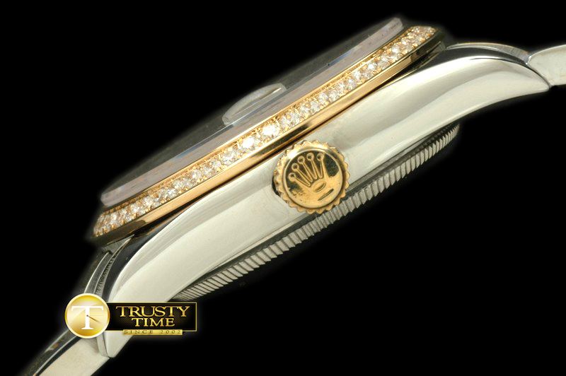 롤렉스 SS/YG TT Blue Asian 2813Real Diamonds -RDJ0212A