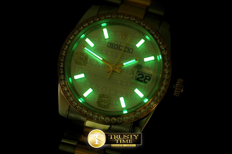 롤렉스 SS/YG TT Champagne Asian Eta 2836/3135Real Diamond -RDJ0213B