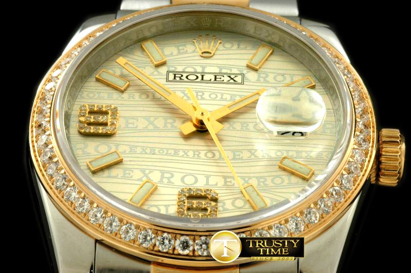 롤렉스 SS/YG TT Champagne Asian Eta 2836/3135Real Diamond -RDJ0213B