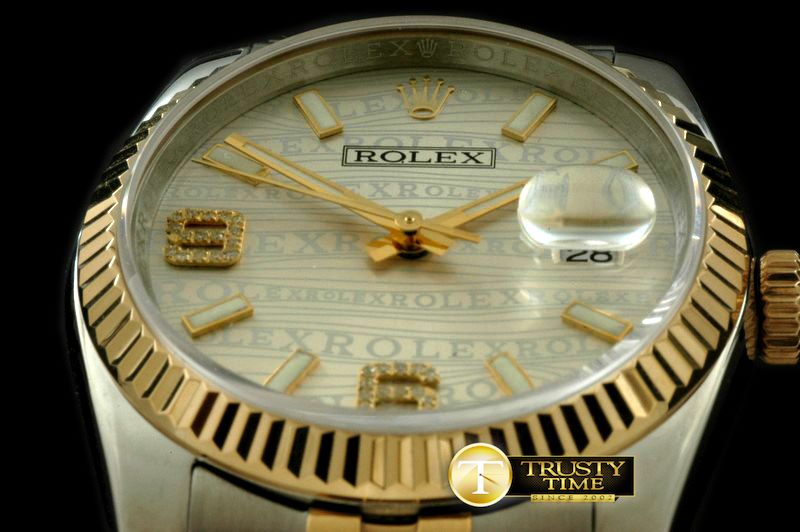 롤렉스 SS/YG TT Champagne Asian 2813Real Diamond -RDJ0214A