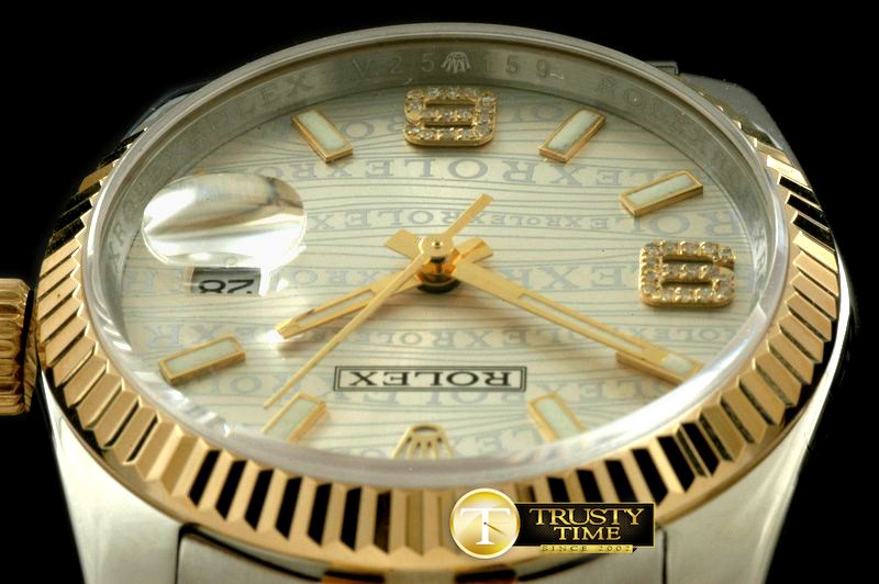 롤렉스 SS/YG TT Champagne Asian 2813Real Diamond -RDJ0214A