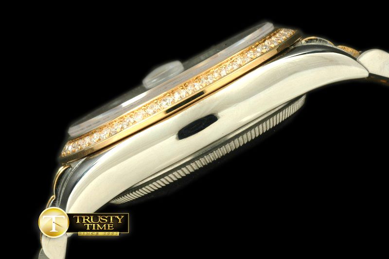 롤렉스 SS/YG TT Black Asian 2813Real Diamond -RDJ0214F