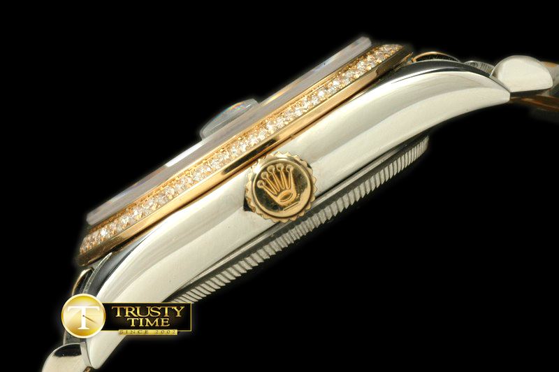 롤렉스 SS/YG TT Salmon Asian 2813Real Diamond -RDJ0214G