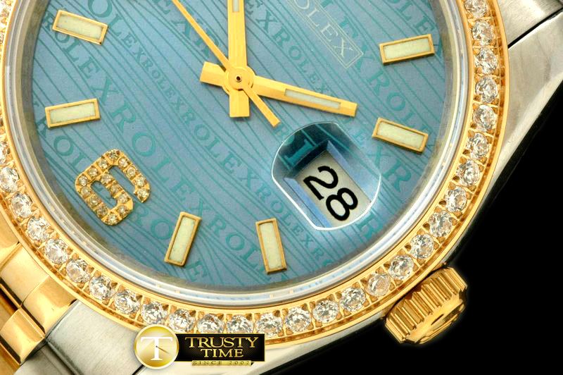 롤렉스 SS/YG TT Blue Swiss Eta 2836/3135Real Diamond -RDJ0215I