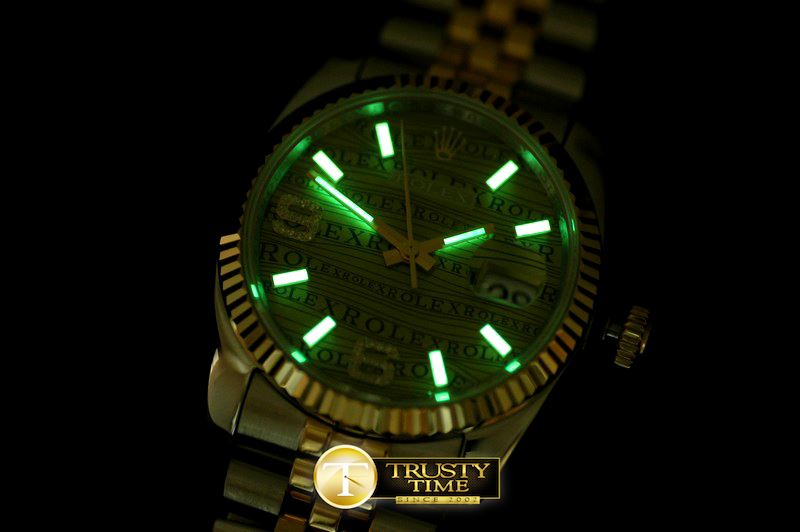 롤렉스 SS/YG TT Khaki Asian Eta 2836/3135Real Diamond -RDJ0216C
