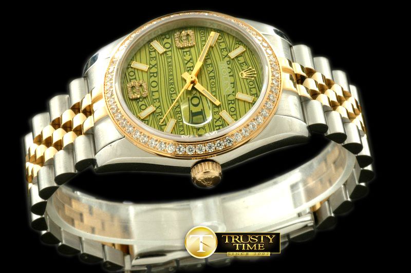롤렉스 SS/YG TT Khaki Asian Eta 2836/3135Real Diamond -RDJ0216H