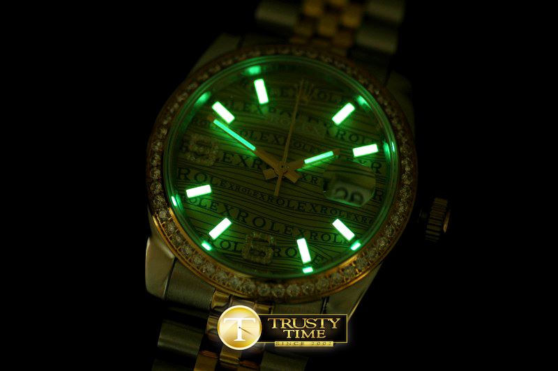 롤렉스 SS/YG TT Khaki Asian Eta 2836/3135Real Diamond -RDJ0216H