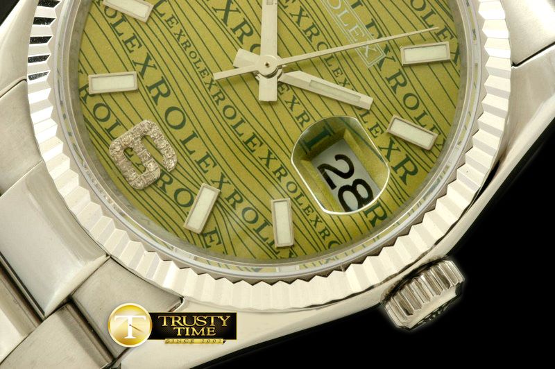 롤렉스 SS/SS OYS Khaki Asian 2836Real Diamond -RDJ0218D