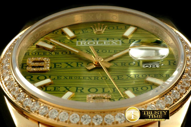 롤렉스 YG/LE Khaki Asian 2813 28800Real Diamond -RDJ0233C