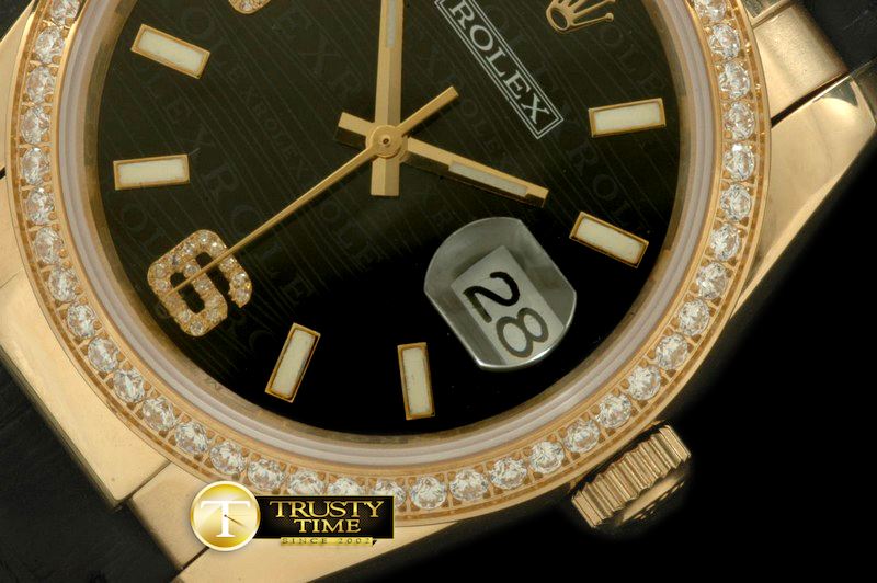롤렉스 YG/LE Black Swiss Eta 2836/3135Real Diamond -RDJ0234A