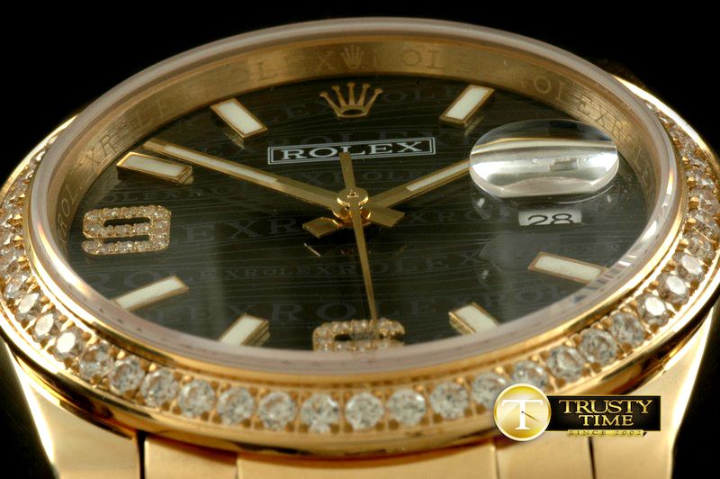롤렉스 YG/LE Black Swiss Eta 2836/3135Real Diamond -RDJ0234A