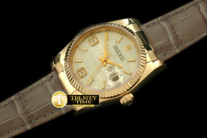 롤렉스 YG/LE Champagne Asian 2813 28800Real Diamond -RDJ0235C