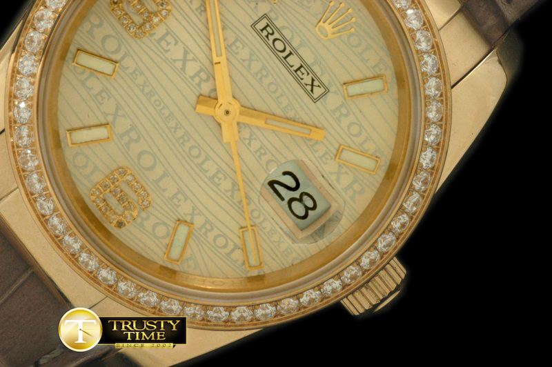 롤렉스 YG/LE Champagne Asian 2813 28800Real Diamond -RDJ0237C