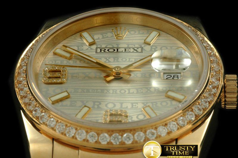 롤렉스 YG/LE Champagne Asian 2813 28800Real Diamond -RDJ0237C