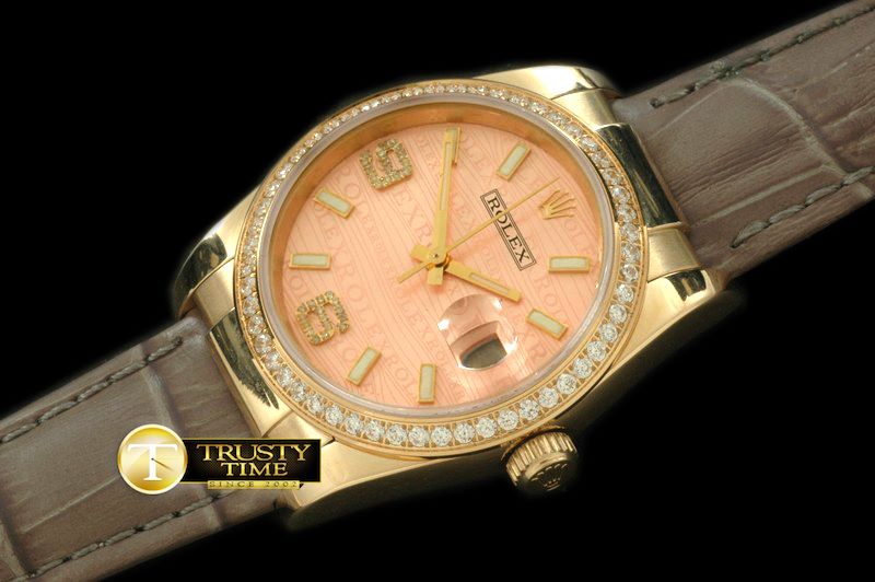 롤렉스 YG/LE Salmon Asian 2836/3135Real Diamond -RDJ0238B